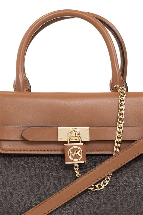 large michael kors suede handbag hamilton tan|Michael Kors Hamilton legacy bag.